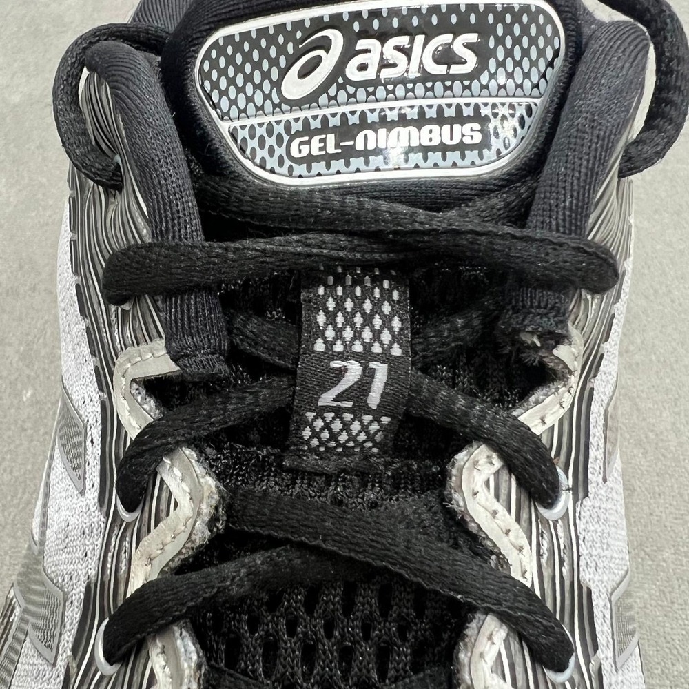 Asics Gel-Nimbus 21 Running Shoes Mens 12 Sheet Rock Silver Platinum Sneakers - Picture 7 of 8